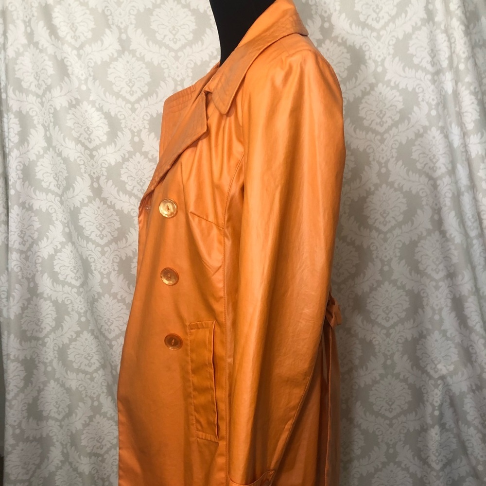bill blass Orange Trench Coat - Picture 9 of 16